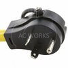 Ac Works 1.5FT Temporary Power RV 30A TT-30P Plug to CS6364 50A Locking Female Adapter TETT-018